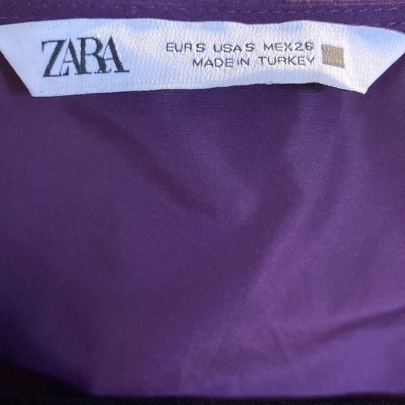 ZARA bodysuit button down long balloon  sleeves Purple Size Small - Picture 8 of 17